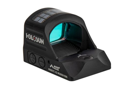 Holosun ACSS Vulcan red dot sight with side illumination controls